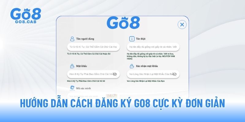 Hướng dẫn cách đăng ký GO8 cực kỳ đơn giản Hướng dẫn cách đăng ký GO8 cực kỳ đơn giản